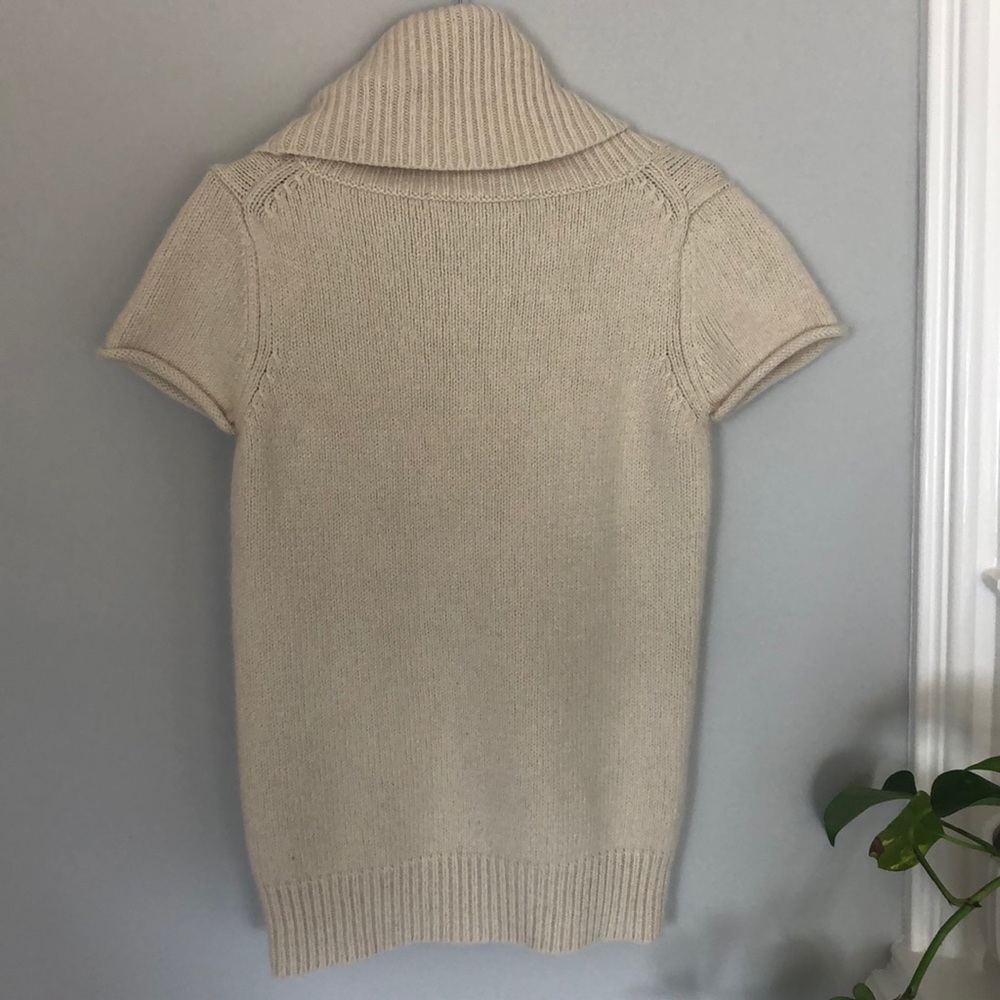 BCBGMAXAZRIA Short Sleeve Cowl Neck Sweater-Sz:S - Picture 11 of 11
